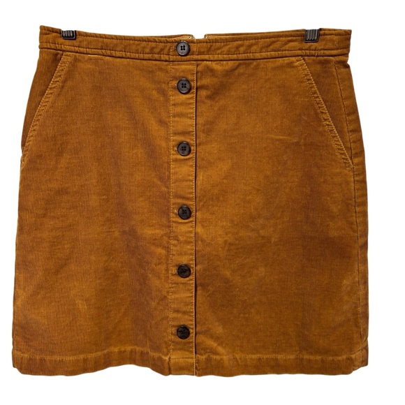 J. Crew Brown Corduroy A-Line Skirt - Picture 1 of 10